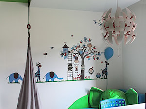 Pokój dzieci - Średni biały zielony pokój dziecka dla dziecka dla chłopca, styl nowoczesny - zdjęcie od architektura&wnętrza Monika Kowalewska Pracownia Projektowa