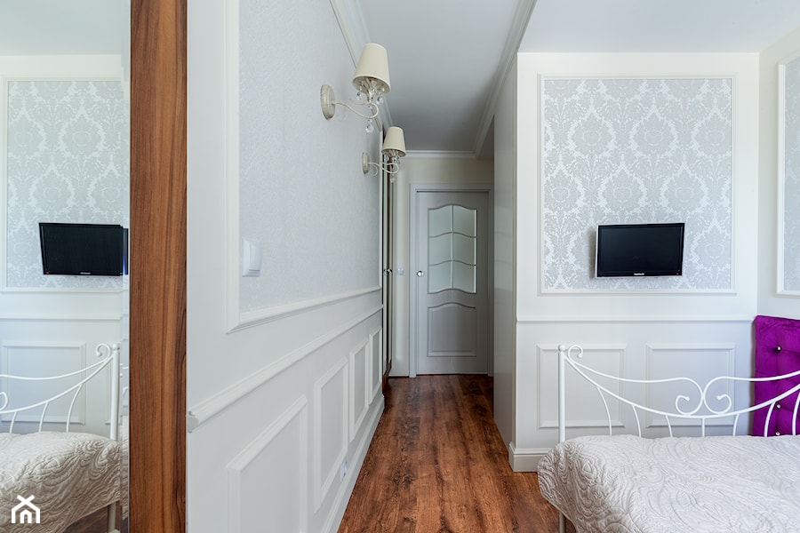 Mieszkanie w Ostrołęce - Średnia biała sypialnia, styl tradycyjny - zdjęcie od architektura&wnętrza Monika Kowalewska Pracownia Projektowa