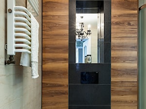 Mieszkanie w Ostrołęce - Mała bez okna z lustrem łazienka, styl tradycyjny - zdjęcie od architektura&wnętrza Monika Kowalewska Pracownia Projektowa