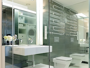 mieszkanie ze szklaną łazienką - Łazienka, styl nowoczesny - zdjęcie od RS+ Robert Skitek