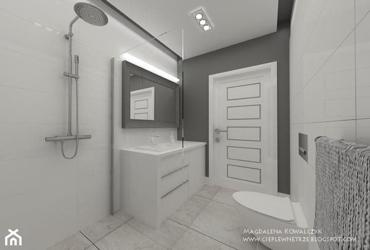 projekt łazienki wersja 2 / mieszkanie prywatne - Łazienka, styl nowoczesny - zdjęcie od Ciepłe wnętrze