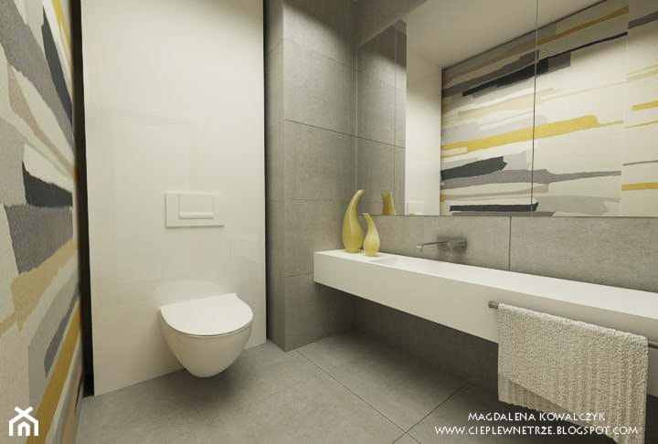 projekt aranżacji toalety - Łazienka, styl nowoczesny - zdjęcie od Ciepłe wnętrze