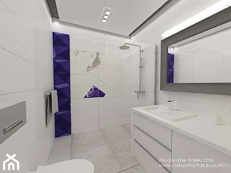 Aranżacje wnętrz - Łazienka: projekt łazienki wersja 2 / mieszkanie prywatne - Łazienka, styl nowoczesny - Ciepłe wnętrze. Przeglądaj, dodawaj i zapisuj najlepsze zdjęcia, pomysły i inspiracje designerskie. W bazie mamy już prawie milion fotografii!