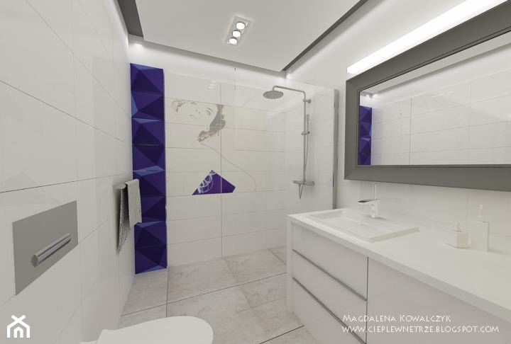 projekt łazienki wersja 2 / mieszkanie prywatne - Łazienka, styl nowoczesny - zdjęcie od Ciepłe wnętrze