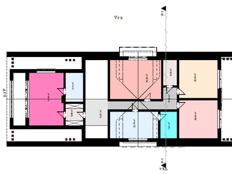 Aranżacje wnętrz - Domy: Rzut piętra - poddasza użytkowego - BIAMS Budownictwo i Architektura Marcin Sieradzki - projektant, architekt. Przeglądaj, dodawaj i zapisuj najlepsze zdjęcia, pomysły i inspiracje designerskie. W bazie mamy już prawie milion fotografii!