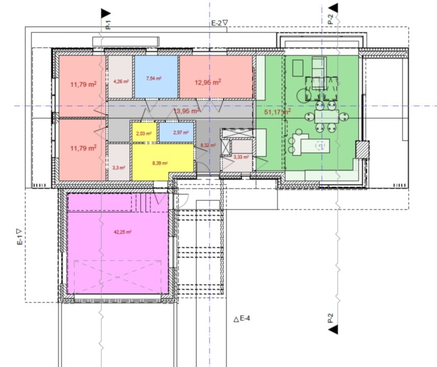 Rozkład pomieszczeń w domu jednorodzinnym. Plan parteru. - zdjęcie od BIAMS Budownictwo i Architektura Marcin Sieradzki - projektant, architekt