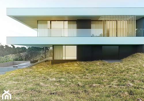 Projekt modernistycznego domu pod Warszawą - zdjęcie od BIAMS Budownictwo i Architektura Marcin Sieradzki - projektant, architekt