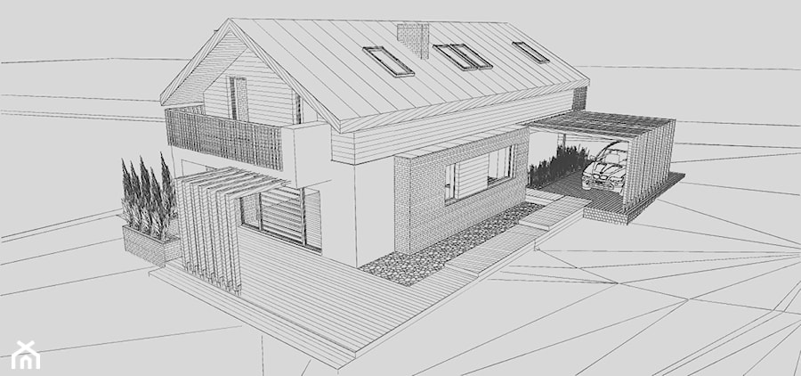 Projekt domu jednorodzinnego - zdjęcie od BIAMS Budownictwo i Architektura Marcin Sieradzki - projektant, architekt