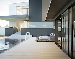 Dom jednorodzinny modułowy z basenem - zdjęcie od BIAMS Budownictwo i Architektura Marcin Sieradzki - projektant, architekt - Homebook