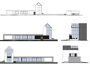 Elewacja nowoczesnego domu jednorodzinnego - zdjęcie od BIAMS Budownictwo i Architektura Marcin Sieradzki - projektant, architekt