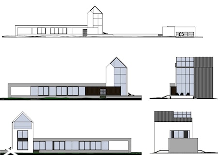 Aranżacje wnętrz - Domy: Elewacja nowoczesnego domu jednorodzinnego - BIAMS Budownictwo i Architektura Marcin Sieradzki - projektant, architekt. Przeglądaj, dodawaj i zapisuj najlepsze zdjęcia, pomysły i inspiracje designerskie. W bazie mamy już prawie milion fotografii!