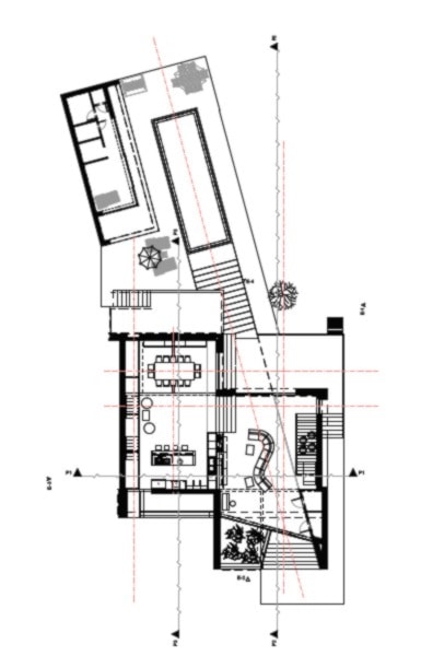 Rozkład pomieszczeń na środkowej kondygnacji - zdjęcie od BIAMS Budownictwo i Architektura Marcin Sieradzki - projektant, architekt - Homebook