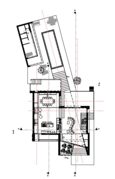 Rozkład pomieszczeń na środkowej kondygnacji - zdjęcie od BIAMS Budownictwo i Architektura Marcin Sieradzki - projektant, architekt