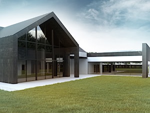 Dom jednorodzinny z dachem dwuspadowym - zdjęcie od BIAMS Budownictwo i Architektura Marcin Sieradzki - projektant, architekt