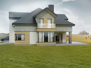 Projekt domu jednorodzinnego pod Łodzią - zdjęcie od BIAMS Budownictwo i Architektura Marcin Sieradzki - projektant, architekt