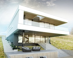 Projekt nowoczesnego domu jednorodzinnego - zdjęcie od BIAMS Budownictwo i Architektura Marcin Sieradzki - projektant, architekt - Homebook