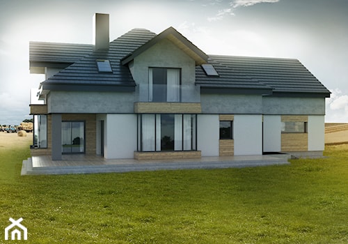 Klasyczny projekt domu jednorodzinnego - zdjęcie od BIAMS Budownictwo i Architektura Marcin Sieradzki - projektant, architekt