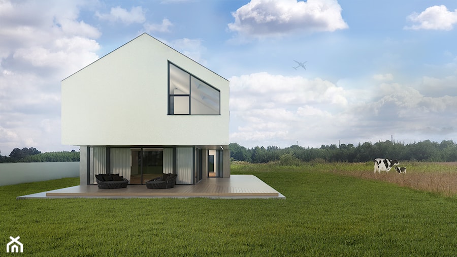 Projekt domu z dachem dwuspadowym - zdjęcie od BIAMS Budownictwo i Architektura Marcin Sieradzki - projektant, architekt