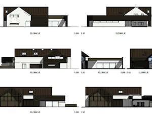 Rzuty elewacji domu jednorodzinnego - zdjęcie od BIAMS Budownictwo i Architektura Marcin Sieradzki - projektant, architekt