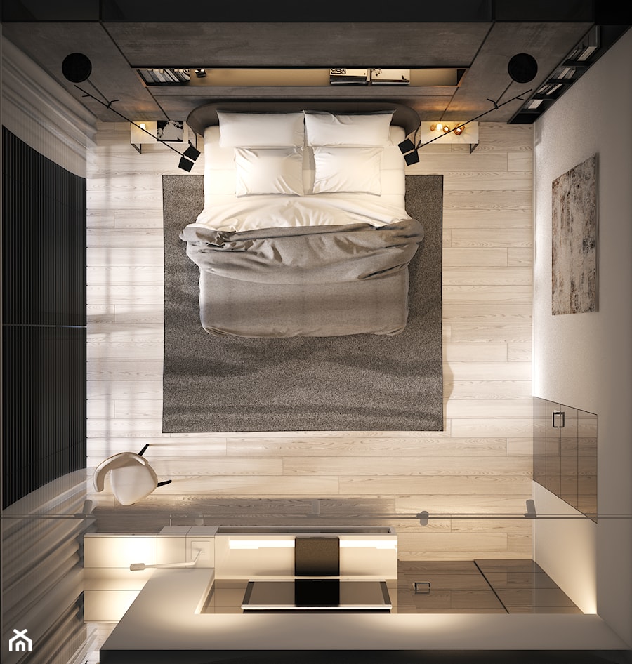 LK&1230 - wizualizacja sypialni - zdjęcie od LK&Projekt / Projekty Domów Nowoczesnych