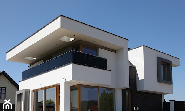 dom w stylu nowoczesnym o modernistycznej bryle