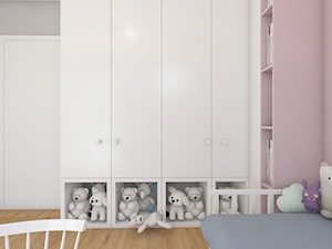 pokoje dziecięce - Średni różowy szary pokój dziecka dla dziecka dla nastolatka dla dziewczynki, styl nowoczesny - zdjęcie od ajaje - architekci & projektanci wnętrz