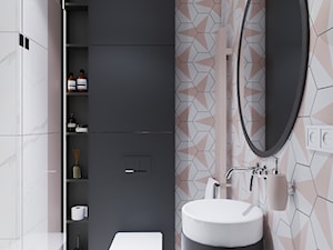 w kalateach - Mała bez okna z lustrem łazienka, styl nowoczesny - zdjęcie od ajaje - architekci & projektanci wnętrz