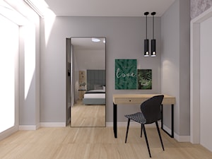 niepołomice - Średnia szara z biurkiem sypialnia, styl nowoczesny - zdjęcie od ajaje - architekci & projektanci wnętrz