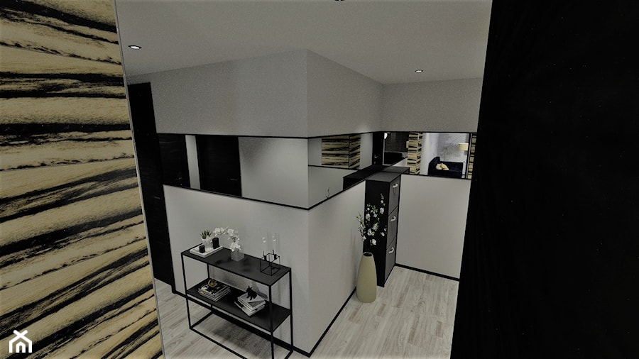 Projekt Mieszkania z garderobą w sypialni - Hol / przedpokój, styl nowoczesny - zdjęcie od MRÓZdesign