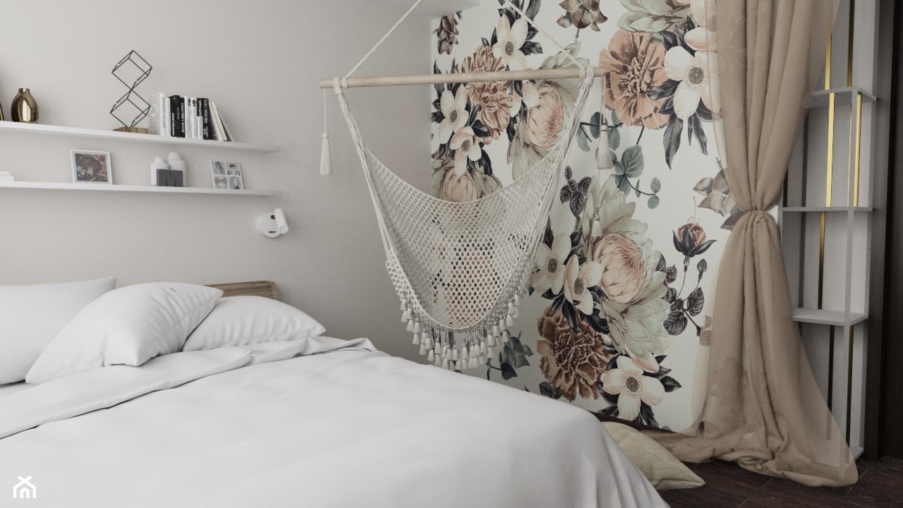 Sypialnia z hamakiem - zdjęcie od MRÓZdesign - Homebook