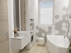 Łazienka płytki heksagonalne - zdjęcie od MRÓZdesign