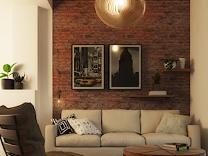visualization of the industrial livingroom - zdjęcie od LazyPanda Studio