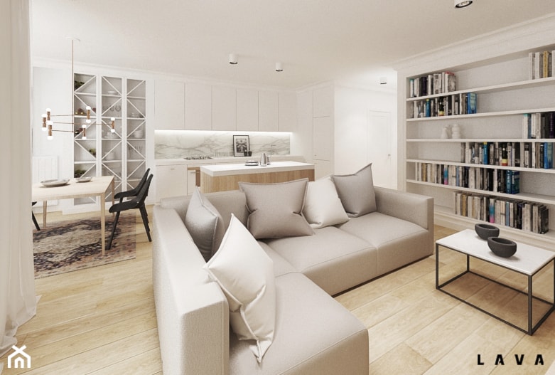 Apartament dla dwojga - Salon, styl nowoczesny - zdjęcie od LAVA Projektowanie Wnętrz