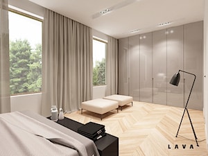 mile widziana prostota - Średnia beżowa sypialnia, styl nowoczesny - zdjęcie od LAVA Projektowanie Wnętrz