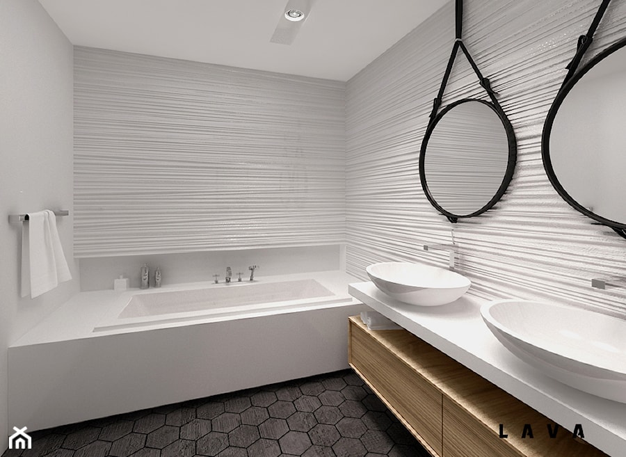 eklektyczne powiązania - Średnia bez okna łazienka, styl nowoczesny - zdjęcie od LAVA Projektowanie Wnętrz