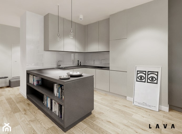 Apartament Przy Parku - Kuchnia, styl nowoczesny - zdjęcie od LAVA Projektowanie Wnętrz