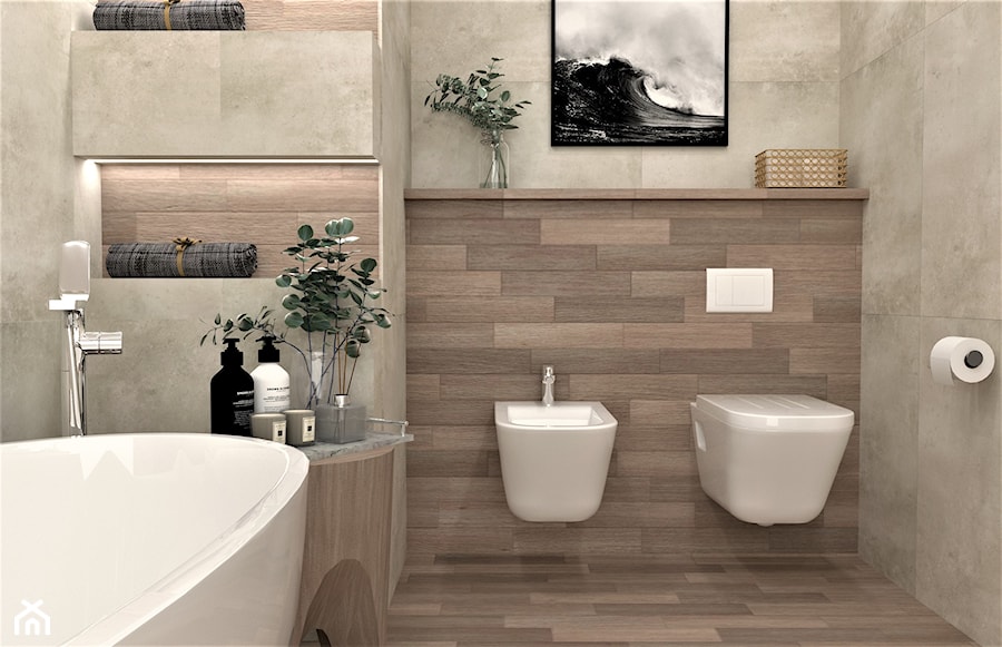 łazienka w skandynawskim wydaniu - Średnia bez okna łazienka, styl skandynawski - zdjęcie od Marlena Wójcik interiors