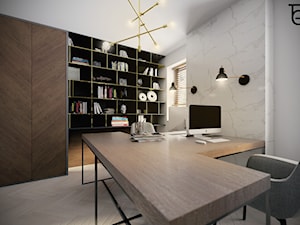 GABINET W DOMU PRYWATNYM - Biuro, styl minimalistyczny - zdjęcie od TG WNĘTRZA