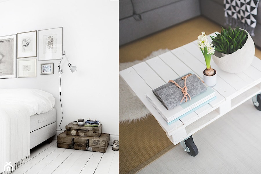 Materace - Mała biała sypialnia, styl skandynawski - zdjęcie od Klinika Snu