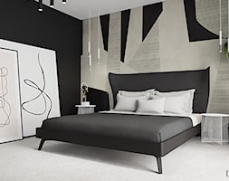 Back to black. Projekt sypialni - Sypialnia, styl nowoczesny - zdjęcie od DABROVSKA Architektura Wnętrz - Homebook