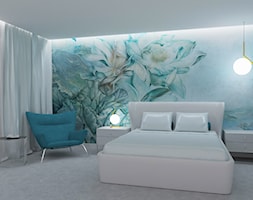 Floral Bedroom - Duża biała sypialnia, styl nowoczesny - zdjęcie od DABROVSKA Architektura Wnętrz - Homebook