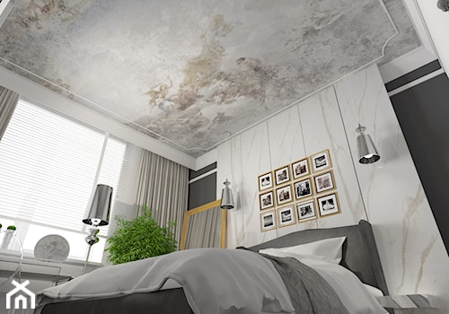 Średnia biała czarna sypialnia - zdjęcie od Mariusz Krzysztofik 2