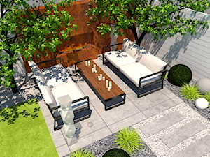 Ogrody przydomowe - Mały ogród za domem, styl minimalistyczny - zdjęcie od Zielony Tlen - pracownia architektury krajobrazu