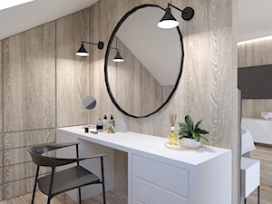 DOM POD LASEM - Średnia biała sypialnia na poddaszu, styl nowoczesny - zdjęcie od INSIDERS