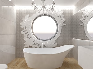 DOM BOJANO - Średnia z lustrem łazienka z oknem, styl glamour - zdjęcie od INSIDERS