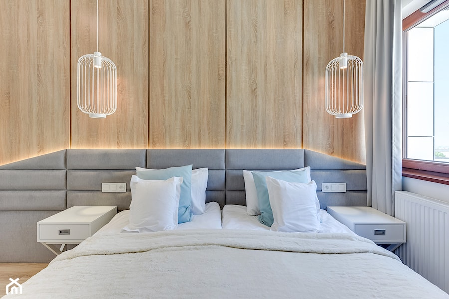 APARTAMENT GDAŃSK - Średnia biała sypialnia, styl nowoczesny - zdjęcie od INSIDERS