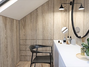 DOM POD LASEM - Mała biała sypialnia na poddaszu, styl nowoczesny - zdjęcie od INSIDERS