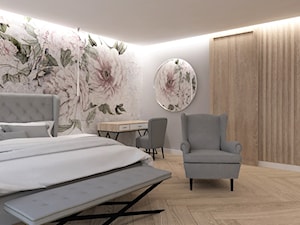 DOM BOJANO - Duża szara z biurkiem sypialnia, styl nowoczesny - zdjęcie od INSIDERS