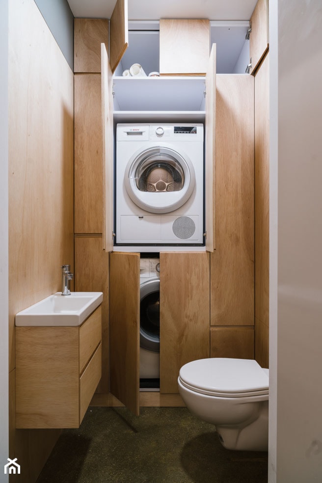 Mieszkanie na Sielcach - Średnia z pralką / suszarką łazienka - zdjęcie od Mili Młodzi Ludzie