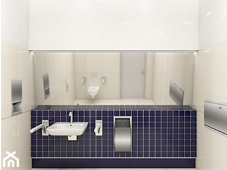 Aranżacje wnętrz - Łazienka: Toaleta publiczna dla niepełnosprawnych - Studio NUZ. Przeglądaj, dodawaj i zapisuj najlepsze zdjęcia, pomysły i inspiracje designerskie. W bazie mamy już prawie milion fotografii!